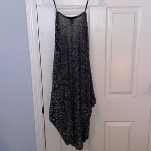 Forever 21 Black/Gray/White Quarter Length Sleeve Cardigan Size Small